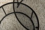 Hanah Home Juego de Mesas de Café Redondas 80-60 cm Vidrio Templado y Metal Negro